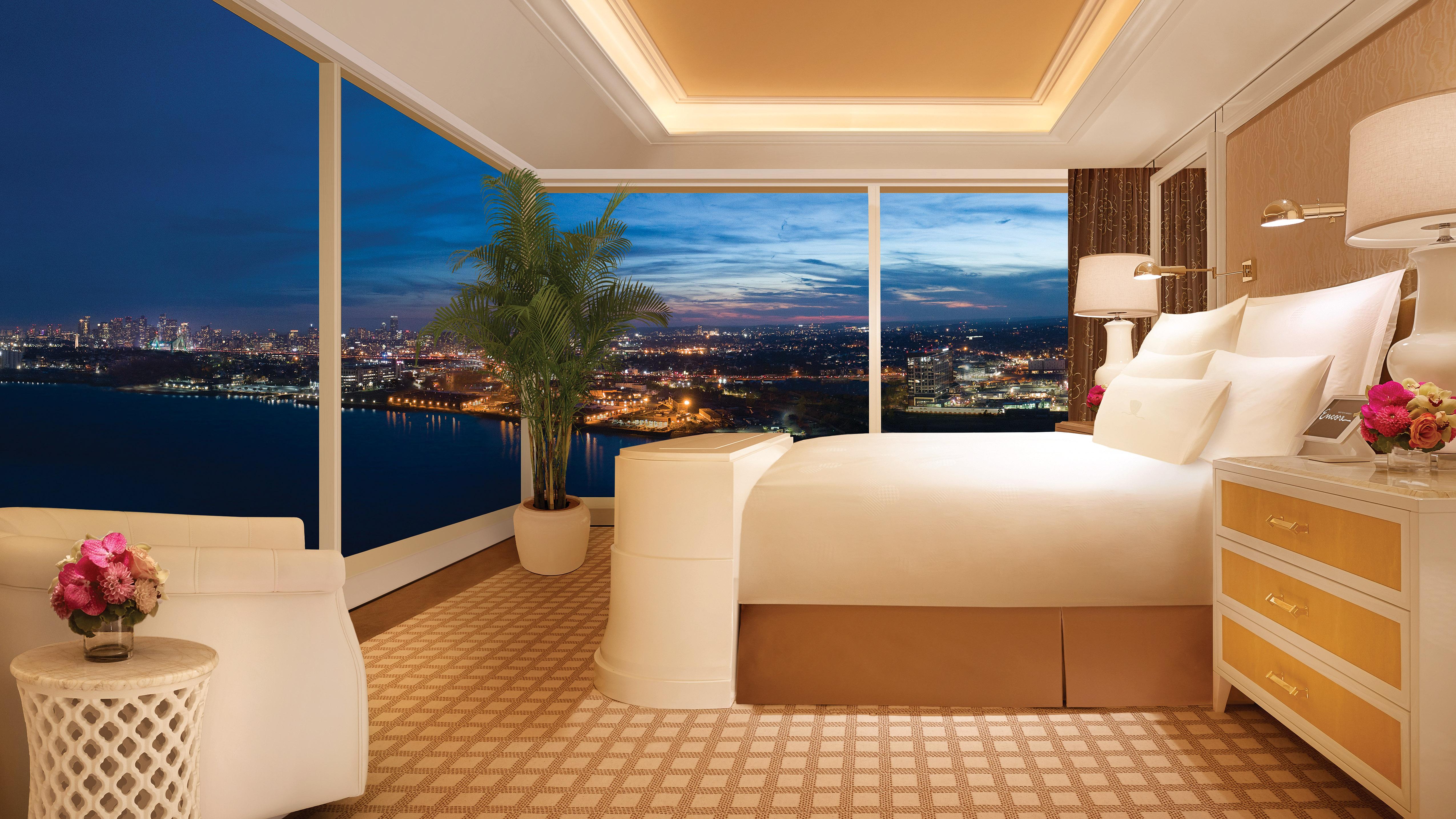 Encore Boston Harbor Everett Exterior photo A bedroom in the hotel